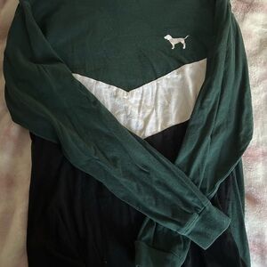 Green and Black Long Sleeve Shirt with Dog Logo
